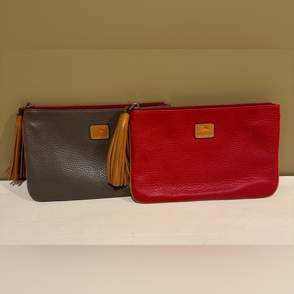 2 Dooney & Bourke large pebble grain wristlets